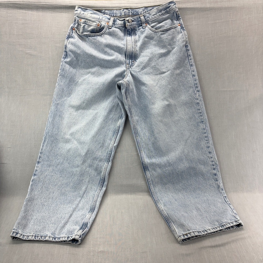 Levis Jeans Mens 36x30 578 Baggy Light Wash Blue Wide Leg Denim